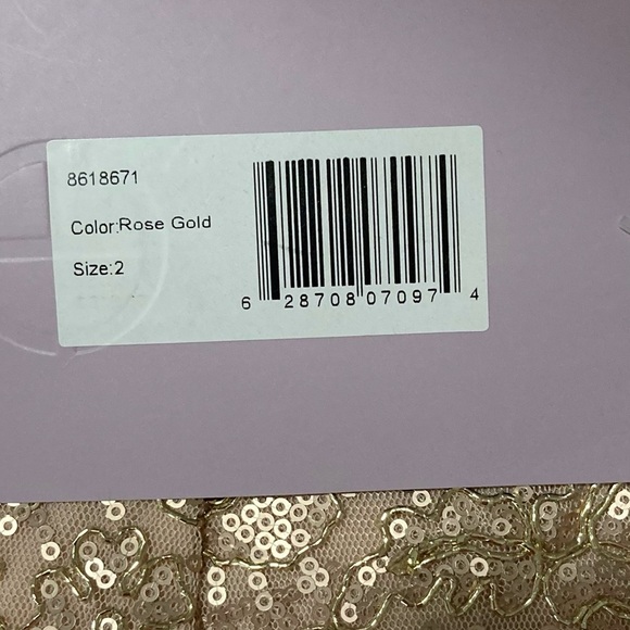 JS Collections Maisie Illusion Column Gown in Rose Gold - Picture 12 of 16